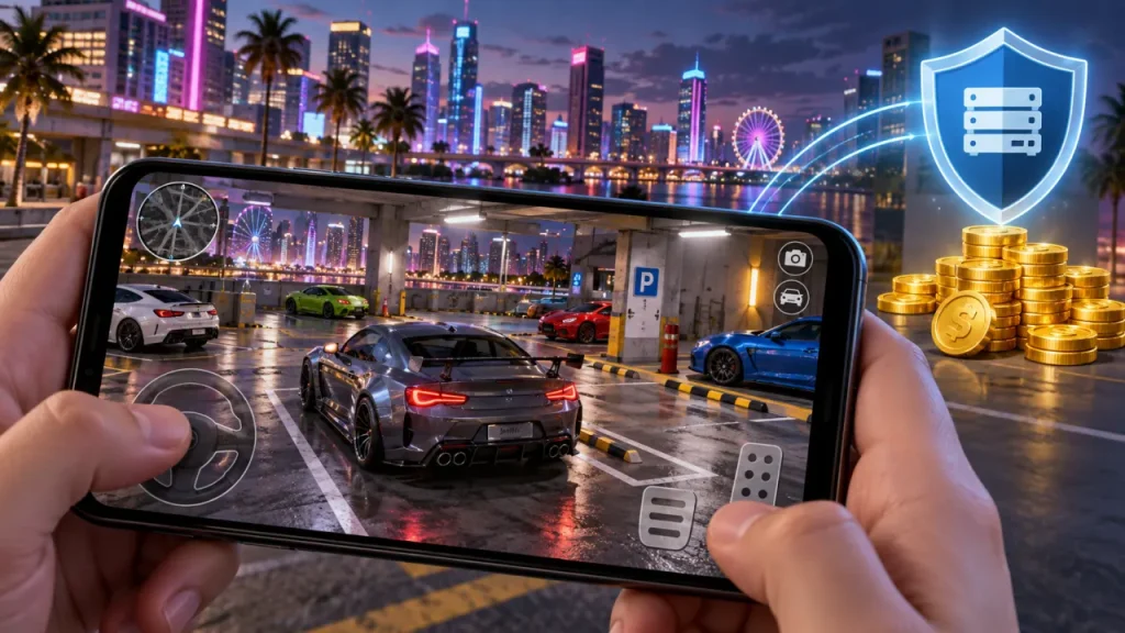 Cách tải Car Parking mod iOS full tiền: rủi ro và lựa chọn an toàn - minh họa tổng quan