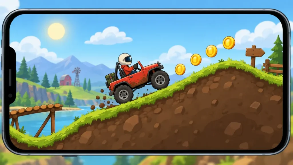 Tải Hill Climb Racing mod vô hạn tiền iOS: nên chọn bản nào? - minh họa tổng quan