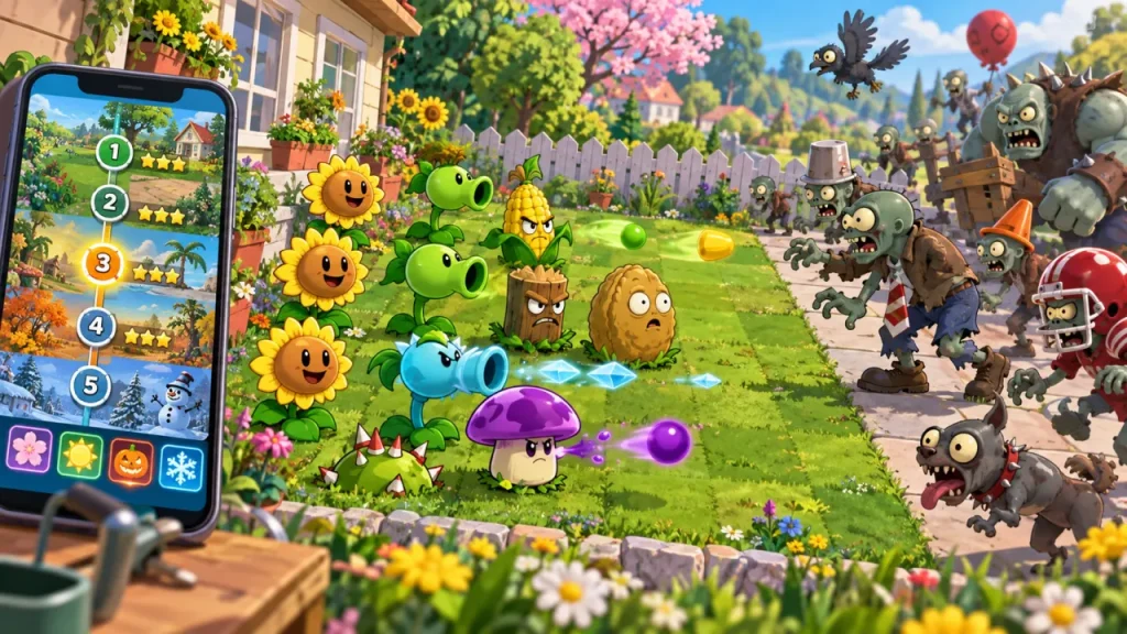 Tải Plants vs Zombies 2 mod max level iOS: kiểm tra bản 2026 - minh họa tổng quan