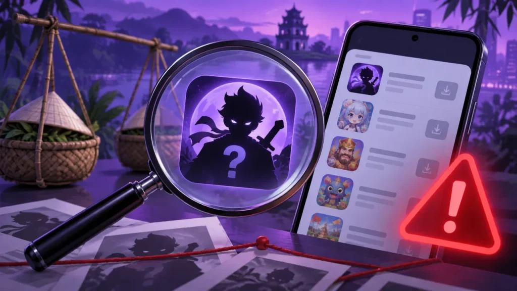 Tải Đòn Gánh MOD APK full tiền cho Android: cần kiểm tra tên game trên Android