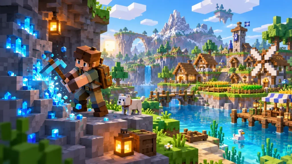Tải Mini Craft MOD kim cương vô hạn Android: xác định đúng game trên Android